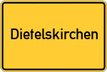 Place name sign Dietelskirchen