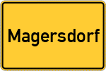 Place name sign Magersdorf