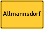 Place name sign Allmannsdorf, Bayern