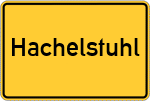 Place name sign Hachelstuhl, Bayern