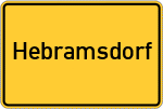 Place name sign Hebramsdorf, Niederbayern