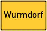 Place name sign Wurmdorf, Niederbayern