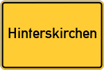 Place name sign Hinterskirchen