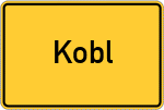 Place name sign Kobl