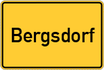 Place name sign Bergsdorf