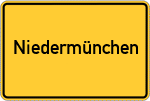 Place name sign Niedermünchen