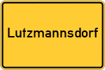 Place name sign Lutzmannsdorf