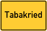 Place name sign Tabakried