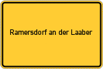 Place name sign Ramersdorf an der Laaber