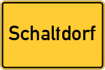 Place name sign Schaltdorf, Kreis Rottenburg an der Laaber