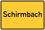 Place name sign Schirmbach