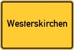 Place name sign Westerskirchen