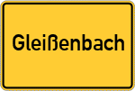 Place name sign Gleißenbach