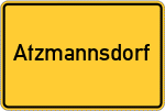 Place name sign Atzmannsdorf, Vils