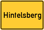 Place name sign Hintelsberg, Vils