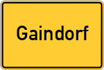 Place name sign Gaindorf