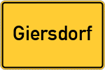 Place name sign Giersdorf