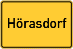 Place name sign Hörasdorf