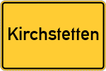 Place name sign Kirchstetten