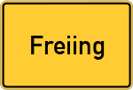 Place name sign Freiing