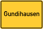 Place name sign Gundihausen