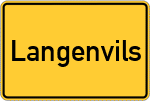 Place name sign Langenvils