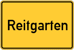 Place name sign Reitgarten