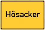 Place name sign Hösacker