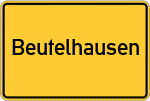 Place name sign Beutelhausen, Niederbayern
