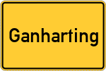 Place name sign Ganharting