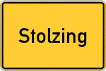 Place name sign Stolzing