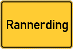 Place name sign Rannerding
