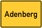 Place name sign Adenberg