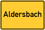 Place name sign Aldersbach