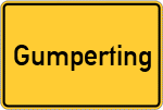 Place name sign Gumperting