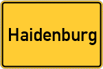 Place name sign Haidenburg, Niederbayern