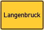 Place name sign Langenbruck