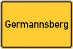 Place name sign Germannsberg, Niederbayern