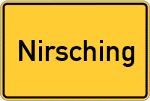 Place name sign Nirsching, Niederbayern
