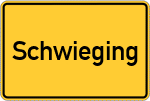 Place name sign Schwieging, Niederbayern