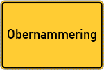Place name sign Obernammering, Niederbayern