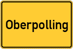 Place name sign Oberpolling