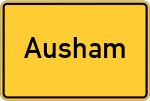 Place name sign Ausham
