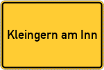 Place name sign Kleingern am Inn