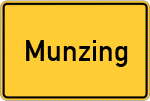 Place name sign Munzing