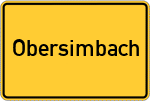Place name sign Obersimbach