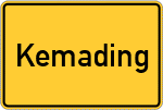 Place name sign Kemading, Niederbayern