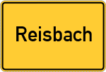 Place name sign Reisbach