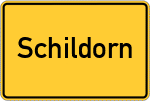 Place name sign Schildorn, Kreis Passau