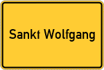 Place name sign Sankt Wolfgang, Kreis Passau